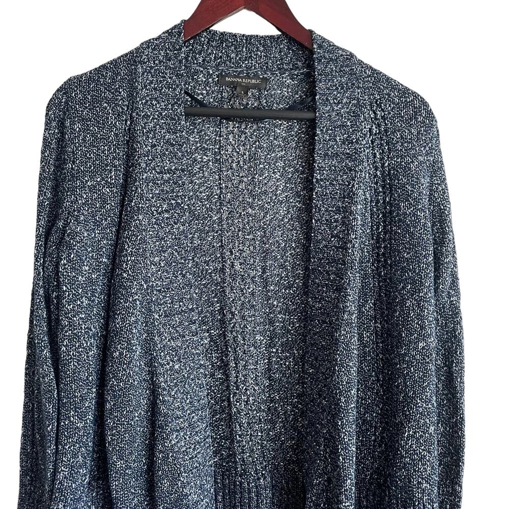 Banana Republic Women Cardigan Sweater S Blue Open Front Casual Minimalistic - Picture 4 of 11
